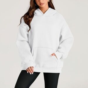 Women's Oversized White Hoodie